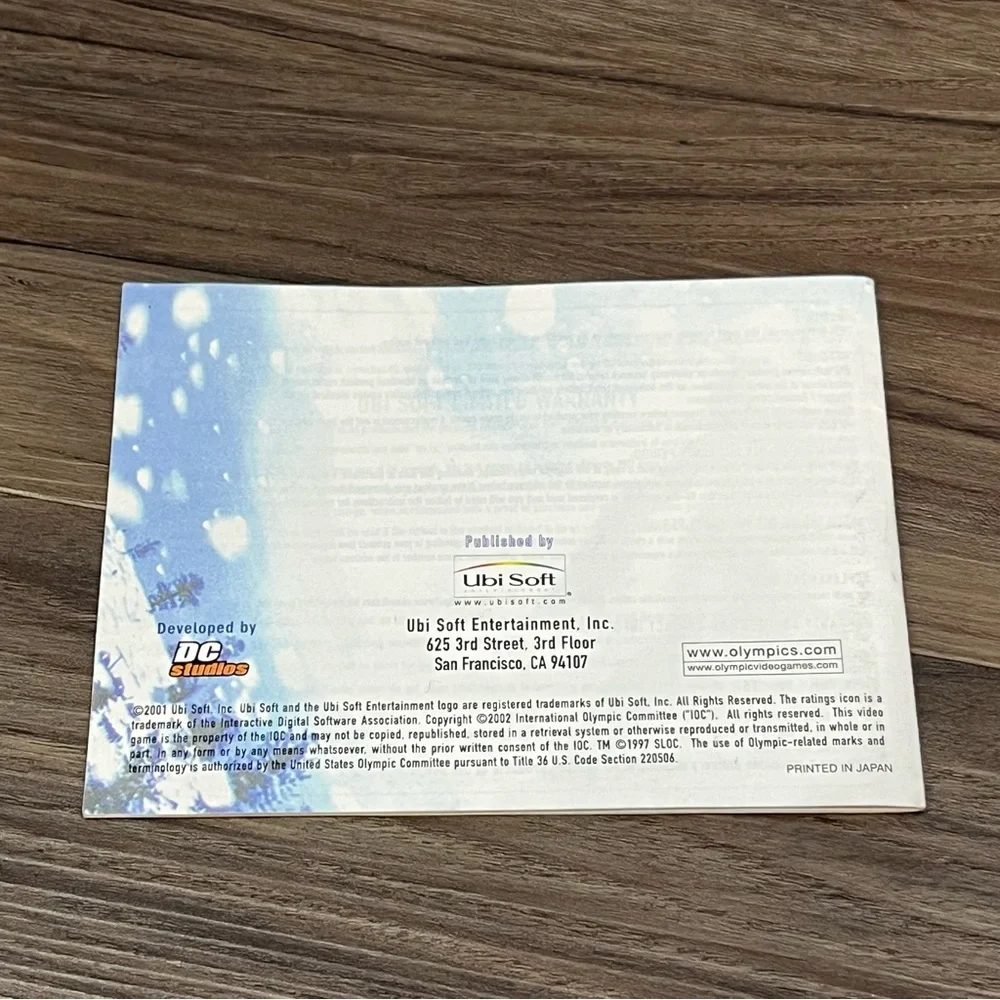 Vintage Game Boy Advance Winter Olympics Salt Lake City 2002 Game Manual Only